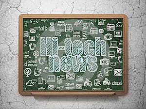 News concept: Hi-tech News on School board background