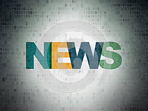 News concept: News on Digital Paper background