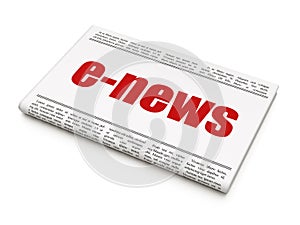 News concept: newspaper headline E-news