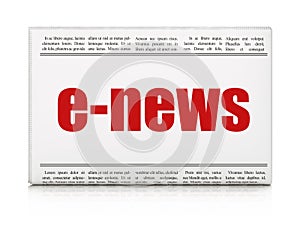News concept: newspaper headline E-news