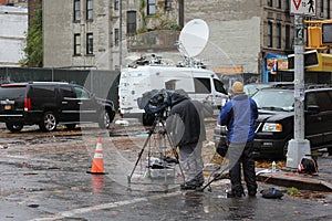 News Crew NYC after Hurricane Sandy