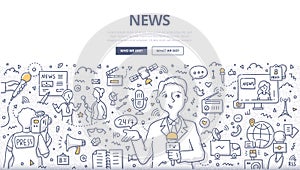 News Doodle Concept