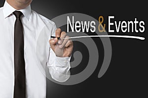 News and events written by businessman background
