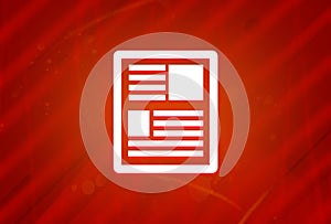 News icon isolated on abstract red gradient magnificence background