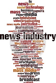 News industry word cloud