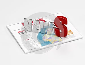 News logo on newspaper
