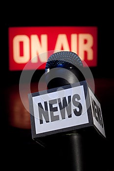 News Microphone On-Air Vertical