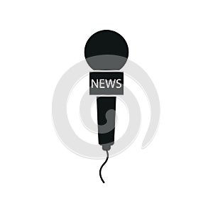 News microphone icon. Reporter icon