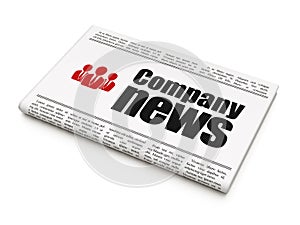 News news concept: newspaper with Company News and Business