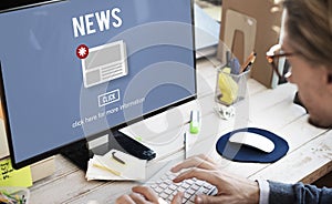 News Newsletter Announcement Update Information Concept