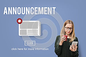 News Newsletter Announcement Update Information Concept