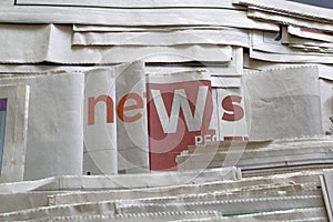 News on newspapers background
