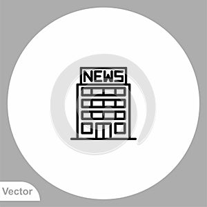 News office vector icon sign symbol
