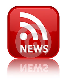 News (RSS icon) special red square button