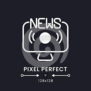 News streaming white solid desktop icon