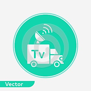 News van vector icon sign symbol