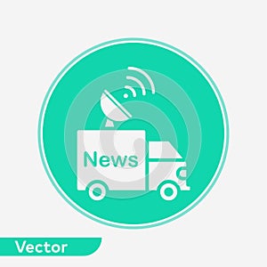 News van vector icon sign symbol