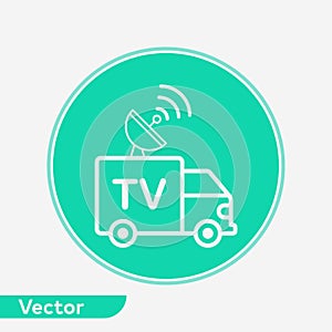 News van vector icon sign symbol