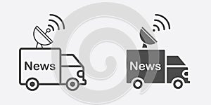 News van vector icon sign symbol