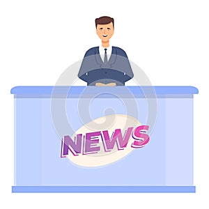 News visual studio icon cartoon vector. Digital show