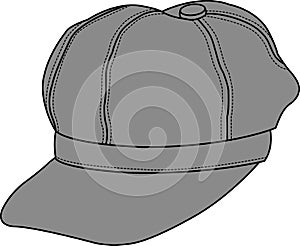 Newsboy cap vector illustration