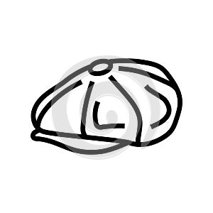 newsboy hat cap line icon vector illustration