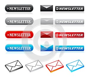 Newsletter buttons & icons