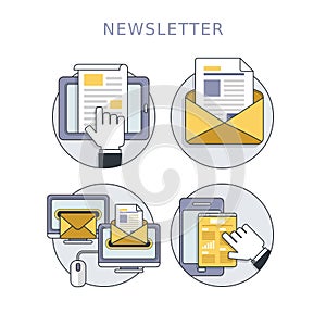 Newsletter concept set