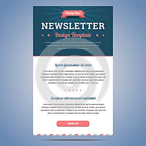 Newsletter design template photo