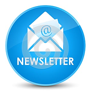 Newsletter elegant cyan blue round button