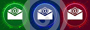 Newsletter email icon elegant modern design abstract buttons set illustration