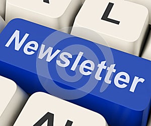 Newsletter Key Shows News Letter Or Online Correspondence photo