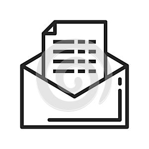 Newsletter line clip art Icon