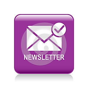 Newsletter mail icon button