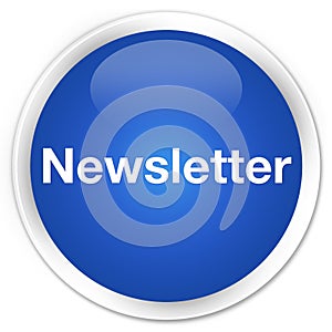 Newsletter premium blue round button