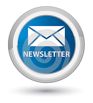 Newsletter prime blue round button