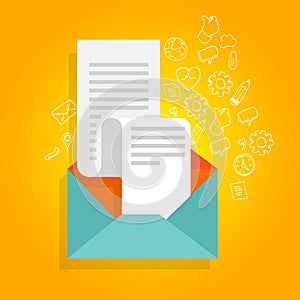 Newsletter promotion envelope bill icon