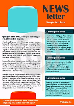 Newsletter or website template design.