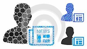 Newsmaker newspaper Composition Icon of Round Dots photo