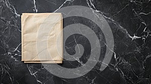 Newspaper Concept on Black Marble Background