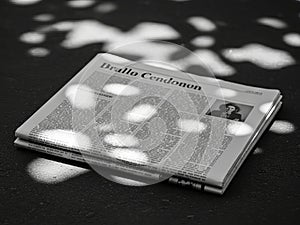 Newspaper with dralion cendonon headline