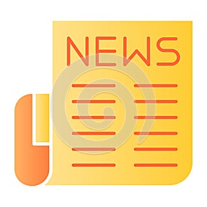 Newspaper flat icon. News color icons in trendy flat style. Publication gradient style design, designed for web and app