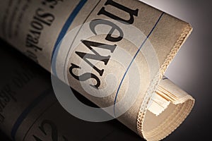 Newspaper headlines roll shown daily newspapers photo