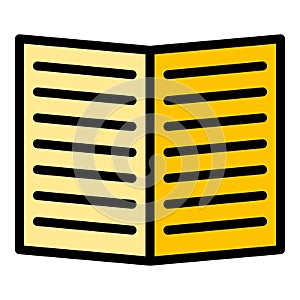 Newspaper icon color outline vector