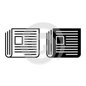 Newspaper Icon in flat style