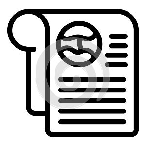 Daily newspaper icon outline vector. Scientific journal