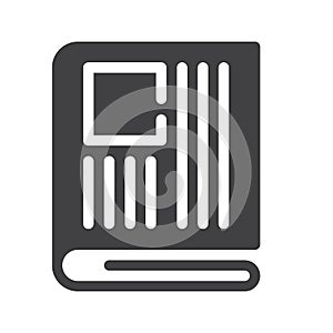 Newspaper icon vector