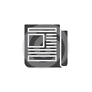 Newspaper icon vector