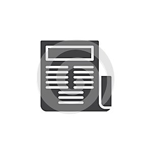 Newspaper icon vector