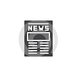 Newspaper icon vector